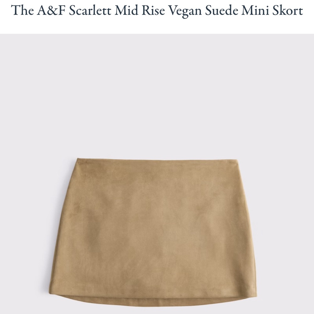 Abercrombie & Fitch Tan Suede Mini Skirt Size XS